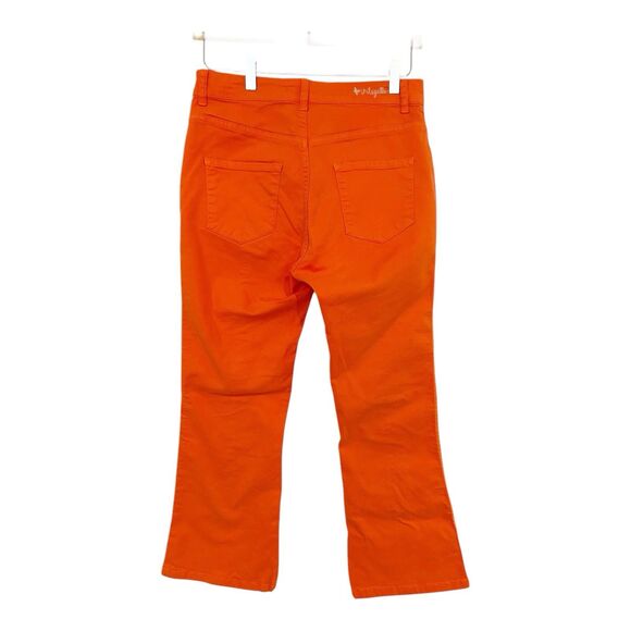 Vilagallo Women’s Front Pocket Jeans Pants Sz 44 = US 12 Orange Button Fly E23 - Picture 4 of 7